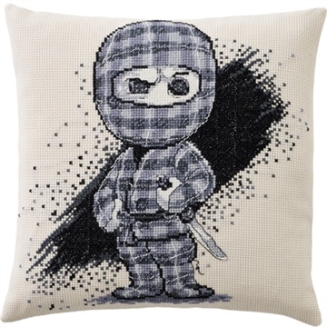 Ternet Ninja Figur - broderet pude